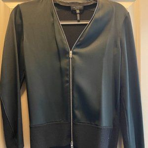 Rag & Bone Vivienne Black Zip-Up Top